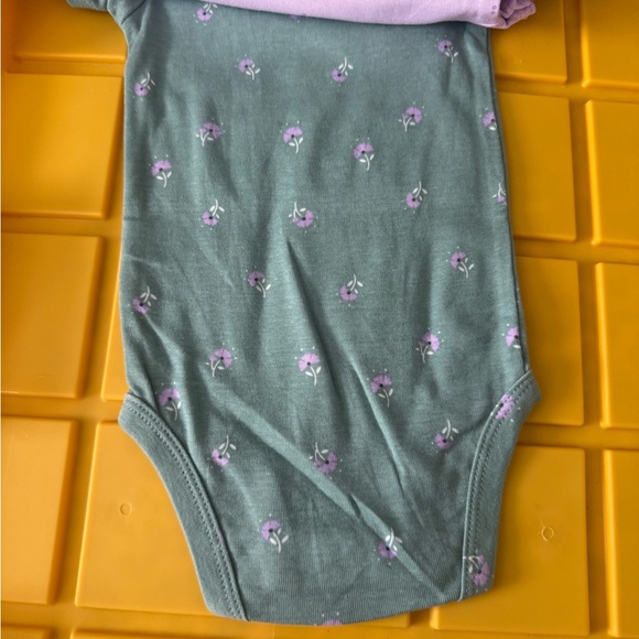 Purple Bird Print Baby Onesie - Picture 6 of 7